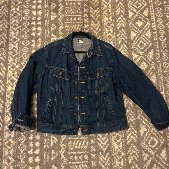 VTG Lee Denim jean Jacket 44R USA Union Made 1970’s (M102) - Picture 6 of 8